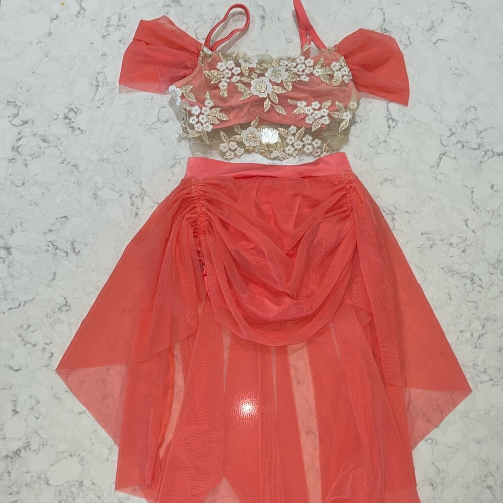 Kelle Two Piece Peach Lyrical‎ Costume